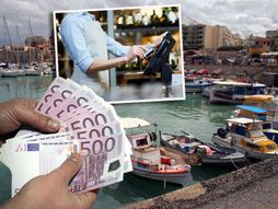 Grčka kasirka, novac plata