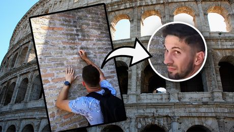 Turista Ivan vandalizam urezivanje imena Koloseum