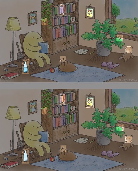 Skrivalica, 7 razlika