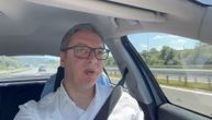 President Vucic drove along newly opened Belgrade bypass: "I have a complaint, I believe we will fix it"