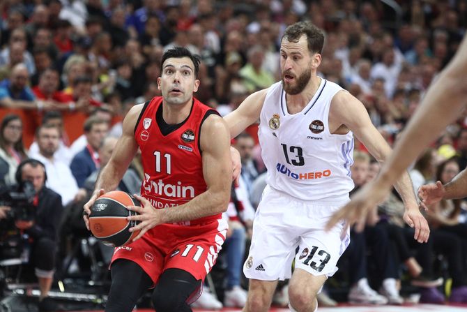 Kostas Slukas i Serhio Rodrigez, Olimpijakos - Real Kostas Slukas i Serhio Rodrigez, Olimpijakos - Real