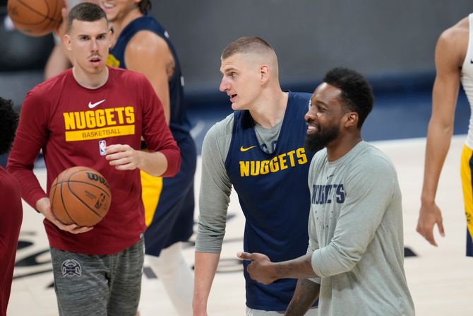 Vlatko Čančar, Nikola Jokić, Džef Grin, Denver Nagets Vlatko Čančar, Nikola Jokić, Džef Grin, Denver Nagets