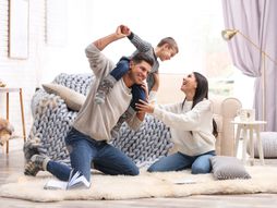 Sreća, roditelj, porodica, dete