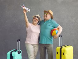 let avionom, putovanje, bračno par