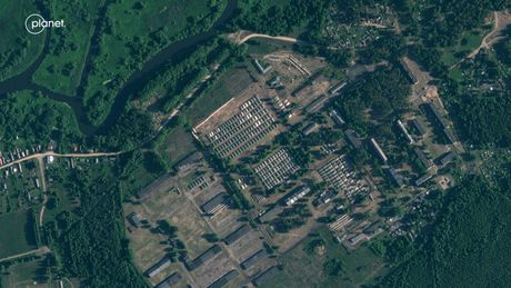 satelitski snimak vojna baza Belorusija Vagner
