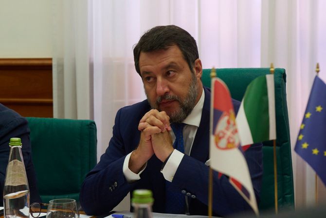 Ministar odbrane Miloš Vučević sastanak potpredsednik Vlade Italije i ministar infrastrukture i transporta Mate Salvini