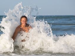 kupanje, more, morska so, žena na plaži
