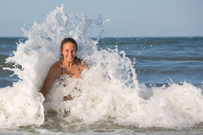 kupanje, more, morska so, žena na plaži