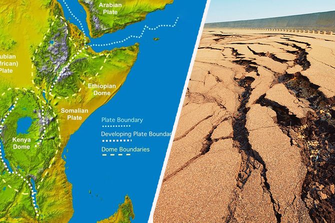 Afrika Suva zemlja poukla pukotina popucala, suša, zemljotres