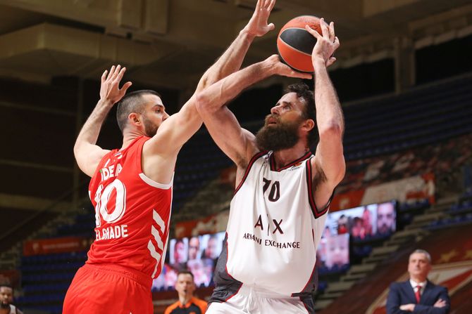 Branko Lazić i Luiđi Datome, Crvena zvezda - Olimpija Milano Branko Lazić i Luiđi Datome, Crvena zvezda - Olimpija Milano
