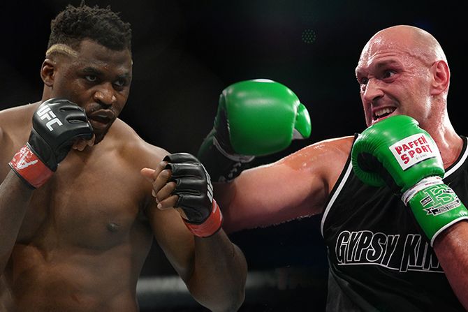 Francis Nganu Tajson Fjuri Francis Ngannou Tyson Fury