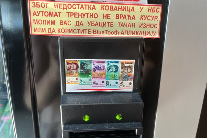 Automat ne vraća kusur