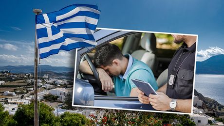 Grčka, Saobraćana kazna, kontrola, policija, saobraćajni prekršaj policajac