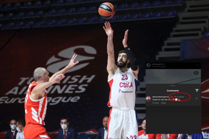 Tornike Šengelija, KK Crvena zvezda, Instagram Tornike Šengelija, KK Crvena zvezda, Instagram