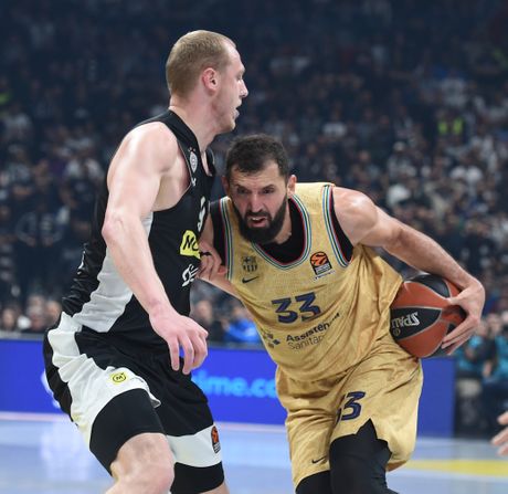 Alen Smailagić i Nikola Mirotić, Partizan - Barselona Alen Smailagić i Nikola Mirotić, Partizan - Barselona