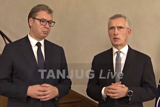 Aleksandar Vučić i Jens Stoltenberg