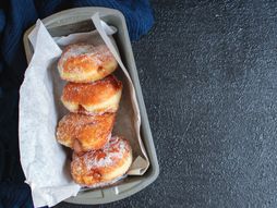 krofne, slatkiši, testo, poslastica