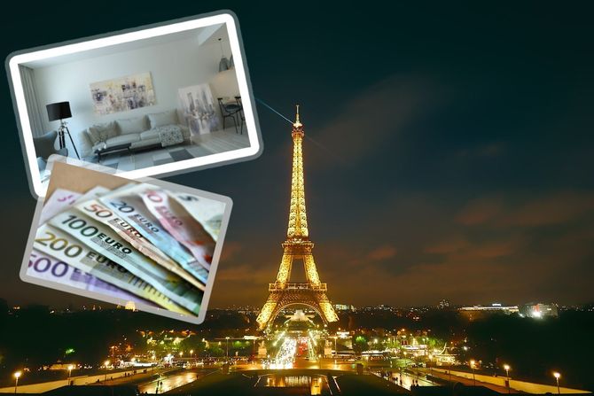 pariz, novac, kvadrat, nekretnina pariz, novac, kvadrat, nekretnina