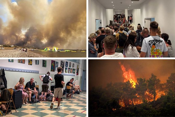 Grčka Rodos požar evakuacija