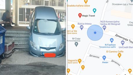 Vozač iz Beograda ka Crnoj gori, Užice auto kola navigacija sleteo niz  stepenice