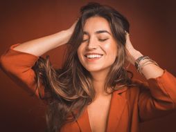 kosa, žena, devojka, smeh