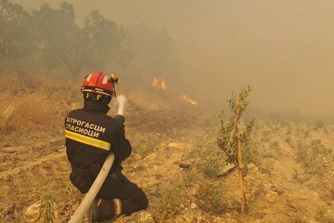 Grčka požar Srbija MUP vatrogasci pomoć Volos Nea Anhialos