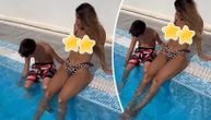 Ovako Slobina žena uživa na bazenu: Jelena Radanović pokazala obline i ravan stomak