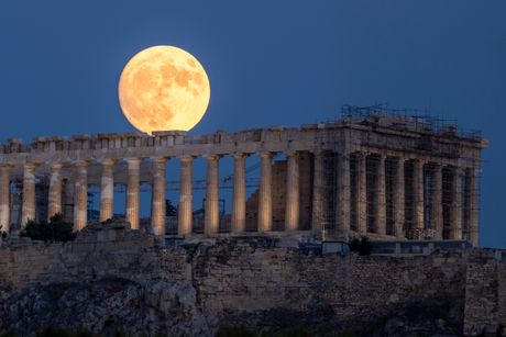 APTOPIX Greece Moon