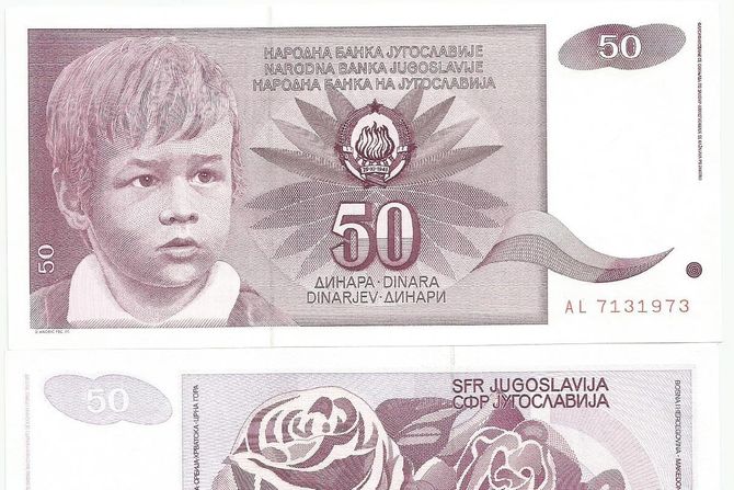 Jugoslavija 50 dinara 1990. novčanica pare Jugoslavija 50 dinara 1990. novčanica pare