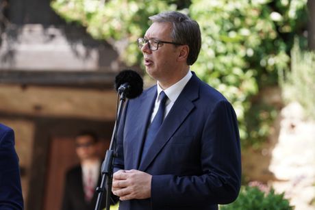 Predsednik Aleksandar Vučić,  predsednik Severne Makedonije Steva Pendarovski