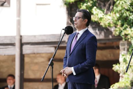 Predsednik Aleksandar Vučić,  predsednik Severne Makedonije Steva Pendarovski