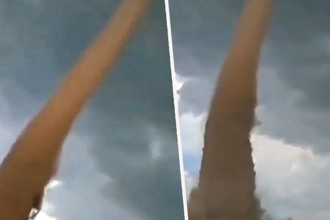 Tornado, prasina, Dust tornado in Mongolia