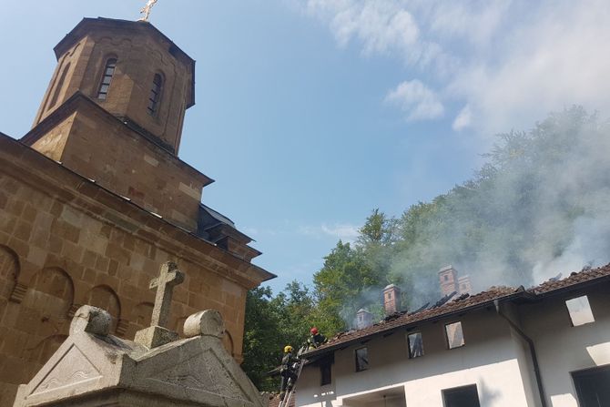 Pozar manastir kod Gornjeg Milanovca,Vracevsnica