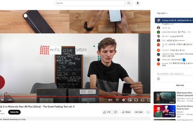 YouTube testiranje preklapanja telefona
