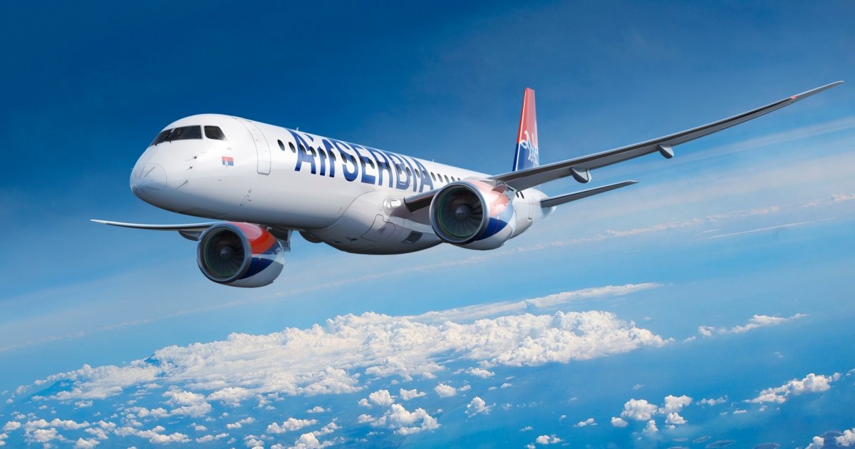 Novi Embraer E195 Air Serbia Poleteo Na Prvi Komercijalni Let - Aero ...