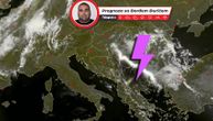 Pogledajte vrtlog snažnog ciklona nad Srbijom: Ovde će nam doneti najjače pljuskove sa grmljavinom