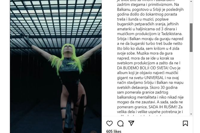 Jelena Karleusa, pevačica, status, društvene mreže