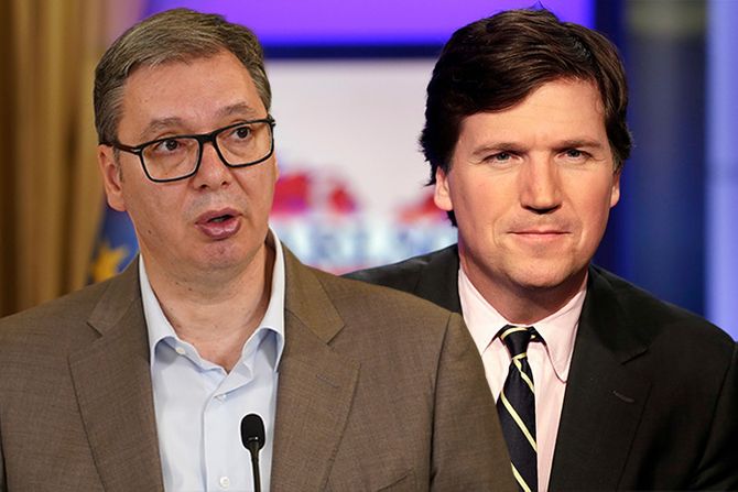 Aleksandar Vučić, Tucker Carlson, Taker Karlson