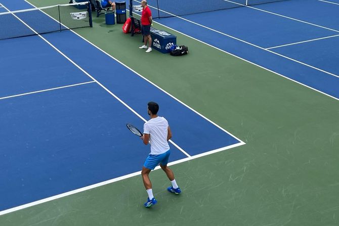 Novak Đoković trening us open