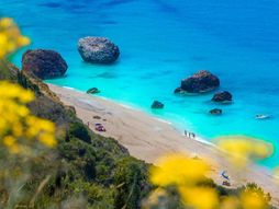 Megali Petra, Lefkada, plaža