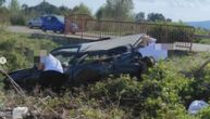 Nesreća na putu između Paraćina i Ćuprije: Vozilo potpuno smrskano