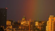 Uslikali smo nestvarne prizore u Beogradu: Zalazak sunca, oluja i duga