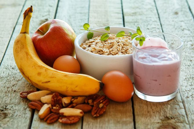 zdrava hrana, namirnice, jaja, banana, doručak zdrava hrana, namirnice, jaja, banana, doručak