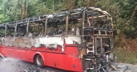 Autobus prevoznika Lasta, izgoreo, Avala