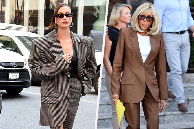 Hailey Baldwin, Brigitte Macron Hailey Baldwin, Brigitte Macron