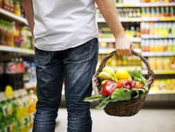 Voće, povrće, prodavnica, korpa