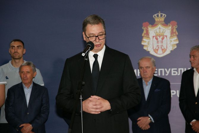 Košarkaši Srbija reprezentacija Aleksandar Vučić prijem