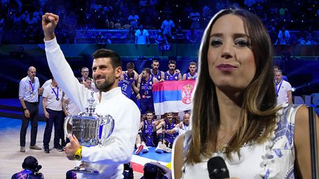 Danica Crnogorčević, Novak Đoković, košarkaši Srbije
