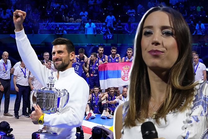 Danica Crnogorčević, Novak Đoković, košarkaši Srbije