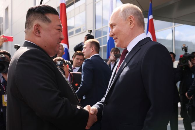 Kim Džong Un Vladimir Putin kosmodrom Kim Džong Un Vladimir Putin kosmodrom